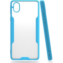 FitCase Samsung Galaxy A01 Core (A013) Kılıf Platin Matte Silikon Arka Kapak Açık Mavi