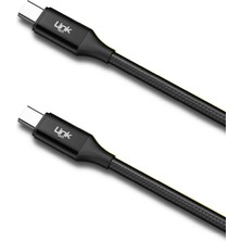 Linktech K598 Type-C to Type-C Örgü Metal Başlı Şarj ve Data Kablosu 60W 3A 1mt
