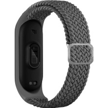 AktarMobile Xiaomi Mi Band 3 Uyumlu Kordon Örgü Loop Kayış Metal Tokalı Bileklik Elastik Ayarlanabilir