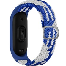 AktarMobile Xiaomi Mi Band 6 Uyumlu Kordon Örgü Loop Kayış Metal Tokalı Bileklik Elastik Ayarlanabilir