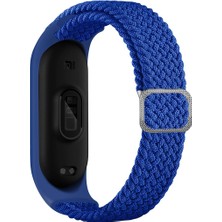 AktarMobile Xiaomi Mi Band 5 Uyumlu Kordon Örgü Loop Kayış Metal Tokalı Bileklik Elastik Ayarlanabilir