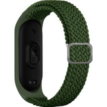 AktarMobile Xiaomi Mi Band 3 Uyumlu Kordon Örgü Loop Kayış Metal Tokalı Bileklik Elastik Ayarlanabilir