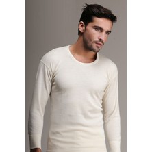 Hasyün Içlik 102 Krem Erkek Uzun Kollu Yün Içlik Termal Fanila