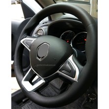 Renault Cloi 4 Siyah Ipli Dikmeli Direksiyon Kılıfı (11,cm)