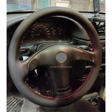 Bmw E60 Direksiyon Kılıfı Kırmızı-Siyah 10.5cm