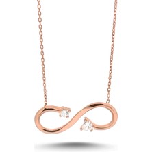 Parmas Design Kadın Aşk Temalı Sonsuzluk 925 Ayar Gümüş Kolye