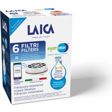 LAICA Akıllı Filtreli Su Arıtmalı Anında Filtreleme Sistemleri İçin Fast Disk 6'lı Yedek Disk Filtresi