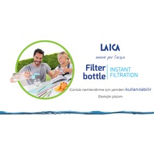 LAICA Akıllı Filtreli Su Arıtmalı Anında Filtreleme SAN Su Şişesi, 1.0LT. Hızlı Disk Filtreli
