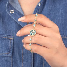 Miavi Silver 925 Ayar Gümüş Kafesli Nazar Bileklik