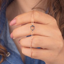 Miavi Silver 925 Ayar Gümüş Oniks Taşlı Ay Yıldız Bileklik