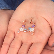 Miavi Silver 925 Ayar Gümüş Sallantılı Çiçekler Küpe