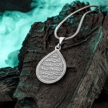 Takılingo Kitmir Duası Işlemeli 925 Ayar Gümüş Erkek Kolye