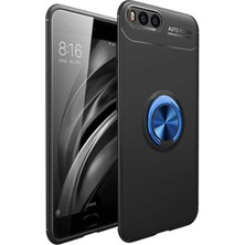 Kvy Xiaomi Mi A1 Yüzüklü Manyetik Ravel Kılıf Siyah Mavi