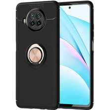 Kvy Xiaomi Redmi Note 9 Pro 5g Yüzüklü Manyetik Ravel Kılıf Siyah Bronz