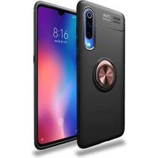 Kvy Samsung Galaxy A50 Yüzüklü Manyetik Ravel Kılıf Nano Ekran Koruyucu Full Setsiyah Bronz