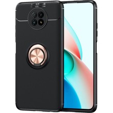 Kvy Xiaomi Redmi Note 5g Yüzüklü Manyetik Ravel Kılıf Siyah Bronz