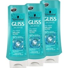 Gliss 400ML Million Gloss Saç Kremi x 3 Adet