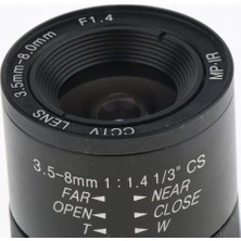 Prettyia 1/3 "cs Montaj 3.5-8mm F1.4 Manuel Iris Lens Cctv Endüstriyel Kamera Için (Yurt Dışından)