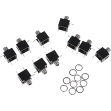 Prettyia 10 Adet Mp3 Kulaklık 3 Terminaller 3.5mm Mono Soket Pcb Panel Bağlayıcı (Yurt Dışından)