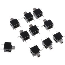 Prettyia 10 Adet Mp3 Kulaklık 3 Terminaller 3.5mm Mono Soket Pcb Panel Bağlayıcı (Yurt Dışından)