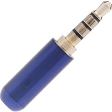 Prettyia Metal 4 Kutup 3.5mm Erkek Onarım Kulaklık Fiş Mavi Mavi (Yurt Dışından)