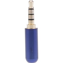 Prettyia Metal 4 Kutup 3.5mm Erkek Onarım Kulaklık Fiş Mavi Mavi (Yurt Dışından)