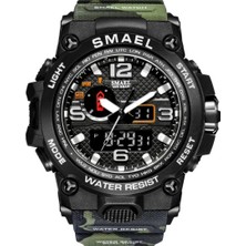 Smael Sport Çift Ekran Quartz-Yeşil