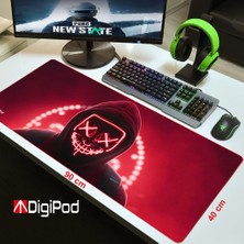 Digipod Gaming Mousepad Oyuncu Mouse Pad 90X40 Xxl Büyük Oyuncu Mousepad Kaymaz Taban Dikişli 4mm Kalınlık