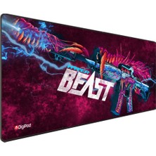 Digipod Gaming Mousepad Oyuncu Mouse Pad 90X40 Xxl Büyük Oyuncu Mousepad Kaymaz Taban Dikişli 4mm Kalınlık