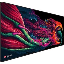 Digipod Gaming Mousepad Oyuncu Mouse Pad 90X40 Xxl Büyük Oyuncu Mousepad Kaymaz Taban Dikişli 4mm Kalınlık