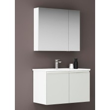Orka Terme 80 cm Mdf Beyaz Banyo Dolabı Takımı