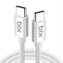 Bix BX-PD25TA 25W Pd Hızlı Şarj Adaptörü + Type-C’den Type-C’ye Kablo.