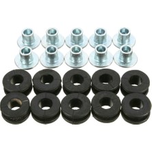 Homyl 10X Motosiklet Kauçuk Grommets Kit Çeşitleri Honda Yamaha Fairing Için (Yurt Dışından)