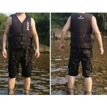 Homyl Nefesli Hayat Ceket Can Yeleği Şamandıra Yüzer Yüzer Yüzerleştirme Cihazı Survival - 2xl Siyah 2xl (Yurt Dışından)
