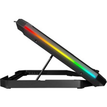 Rampage AD-RC15 SPEAR Siyah 5 Fan 2 USB RGB Işıklı 15-17 Notebook Soğutucu Stand