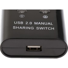 Prettyia USB Paylaşma Anahtarı Kvm Switcher Adaptörü Kutusu 2 Bilgisayar Paylaş 1 USB Cihazı Hub Siyah (Yurt Dışından)