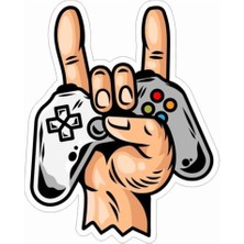 Sticker Master Rocker - Gamer - Gaming - Esports Sticker - Renkli Oto Motor Pc Etiket