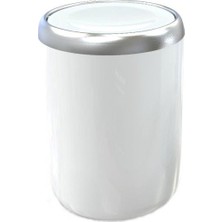 Primanova Lima Plastik Kapaklı ve Krom Dekorlu Çöp Kovası