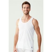 U.S. Polo Assn. 80188 Erkek 2'li Beyaz Atlet