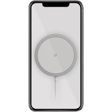 Polosmart PSM68 MagSafe Mıknatıslı Kablosuz Şarj Cihazı Beyaz