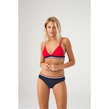 U.S. Polo Assn. 66253 Kadın Kırmızı Büstiyer Slip Takım