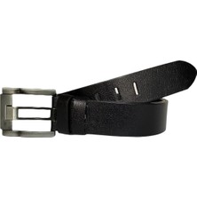 GoDeri  Deri 2'li Geniş Dilli Set Siyah, Kahverengi 4.5 cm Kot, Spor Kemer