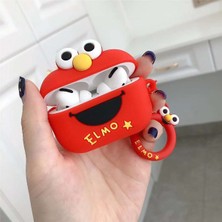 Bipower Airpods Pro Kılıf Elmo Kırmızı