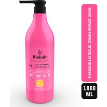 Biohair All In One Siyah Sarımsak Ginseng Argan Keratin Özlü Şampuan 1000 ml No:03