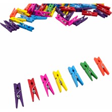 Özene Bezene 10 Adet Renkli Ahşap Mandal