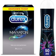 Durex Maraton  20 Li Prezervatif + Extreme Jel  50 ml Set