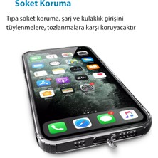 CepStok Apple iPhone 13 Pro (6.1") Kılıf 3D Kamera Lens Korumalı Tıpalı Şeffaf Silikon