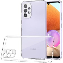 CepStok Samsung Galaxy A52 Kılıf Şeffaf Kamera Korumalı Yumuşak Silikon