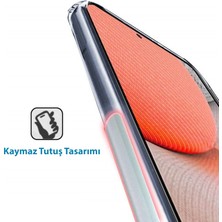 CepStok Samsung Galaxy A72 Kılıf 3D Kamera Lens Korumalı Tıpalı Şeffaf Silikon