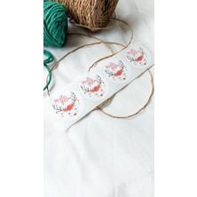 Çikoleyt Design Yapışkanlı Etiket - Mutlu Yıllar - Yeni Yıl, Yılbaşı Etiketi (4 Cm) 50 Adet
